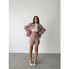 Bi Baksana Kaşe Kısa Şort - Gül Kurusu