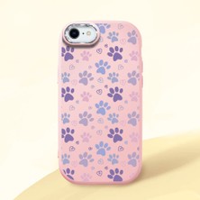 HONTINGA iPhone 8 ile Uyumlu Kılıfı Kamera Korumalı Düşüme Önleyici Basitlik Pembe Yumuşak Silikon Telefon Kılıfı Kedi Desenli K4-0184