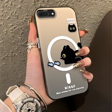 HONTINGA iPhone 7 Plus ile Uyumlu Kılıfı Silikon Kenar Sert Arka Düşüme Önleyici Basitlik Anti Düşme Kamera Korumali Yaratıcı Desen Telefon Kılıfı Kadın ve Erkek Için Uygundur K1-0848