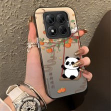 HONTINGA Poco X7 ile Uyumlu Kılıfı Silikon Kenar Sert Arka Düşüme Önleyici Basitlik Anti Düşme Kamera Korumali Kedi Panda Telefon Kılıfı Kadın ve Erkek Için Uygundur K1-0846