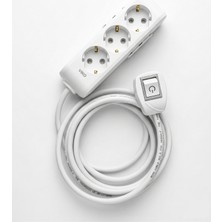 İNWATT 10 Metre Anahtar Fişli 3'lü (Viko) Uzatma Ara Kablosu Seyyar