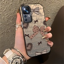 HONTINGA Xiaomi Mi 12T Pro ile Uyumlu Kılıfı Silikon Kenar Sert Arka Düşüme Önleyici Basitlik Anti Düşme Kamera Korumali Fiyonk Desen Telefon Kılıfı Kadın ve Erkek Için Uygundur K1-0844