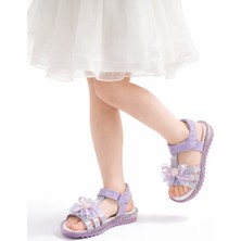 Minibonito Kız Çocuk Çiçek Aplikeli Günlük Sandalet