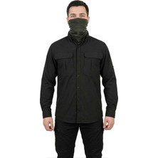 Mysia Outdoor Trekking Gömlek Siyah Outdoor Tactical Koruma Gömleği Likralı
