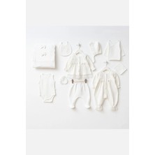 Cantoy Saf Beyaz Kaşkorse & Fransız Dantelli 10'lu Hastane Çıkışı