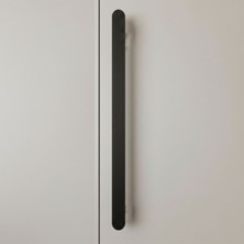Badem10 Anzer Çizgili Mat Siyah Çekmece Kulp 1184 mm Modern Uzun Dolap Kulpu Mutfak Banyo Mobilya