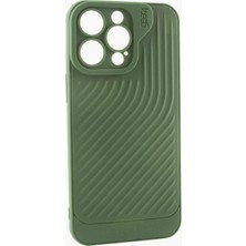 Uluora iPhone 14 Pro Max Çizgili Lüx Gear Silikon Kılıf