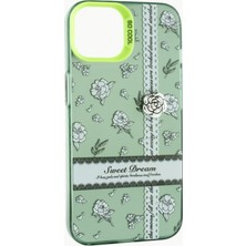 Uluora iPhone 15 Gül Lüx Sweet Silikon Kılıf