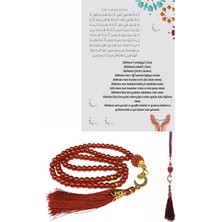 Popüler Sepet Namaz Tesbihi Vavlı 99'lu Cam Incili Ismi Azam Dua Kartı Ile Fuşya Renk Hediyelik