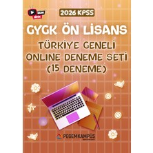 Pegem Kampüs 2026 KPSS Ön Lisans GYGK Türkiye Geneli Online Deneme Seti (15 De