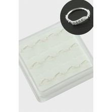 Uluora Zirkon Halka Gümüş Hızma 12 Adet