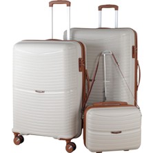 MÇS V379 AURA Y.ÜRETİM PP VALİZ 65 CM + 75 CM + MAKYAJ SET