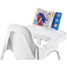 Faros Çebi Toys Orzo Beyaz Mama Sandalyesi Metal Ayaklı Ergonomik Tasarım ve Kolay Temizlenebilir