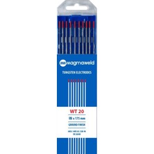 Magmaweld Tungsten Elektrod Kırmızı(Wt-20) 2.0 x 175 mm - 10 Adet/paket (Argon Iğnesi)