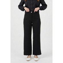Lale Butik Bol Paça Pantolon 16134 Siyah