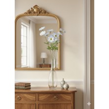 Bakburaya Yapay Çiçekçilik 1 Adet 75 cm 4 Kafalı Mavi Papatya Gelincik Çiçeği Ev Vazo Dekor Süsü