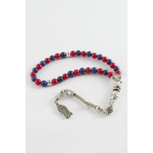 Uluora Bordo Mavi Ceyt Doğaltaş Tesbih 6 mm