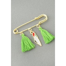 Uluora Filistin Püsküllü Broş