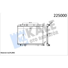 Kale Zengemtx Radyatör Brazing Kalin Tip Peugeot 206 1.6i-1.4hdi 98 380X538X26 Mek.
