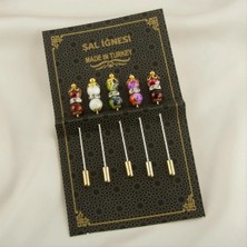 Uluora 5 Adet Boncuk Şal Iğnesi