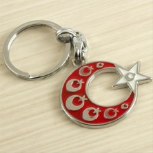 Uluora Ay Yıldız Metal Anahtarlık