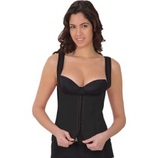 İlkyaz Fashion Ieg™ Siyah Mı 9173 Terletici Agraflı Göğsü Açık Atlet Korse