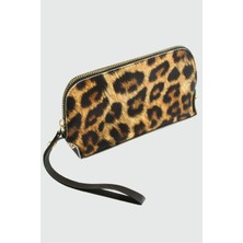 Uluora Leopar Dikdörtgen Deri Cüzdan
