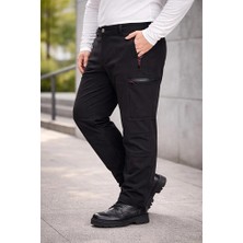 Vatan Tekstil Büyük Beden Erkek Softshell Pantolon Su Itici Rüzgar Geçirmez