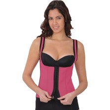 İlkyaz Fashion Ieg™ Gül Kurusu Mı 9173 Terletici Agraflı Göğsü Açık Atlet Korse