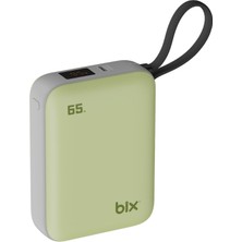 Bix PB120 20000MAH Pd 65W Cep Boyu Kompakt Tasarımlı Dijital Göstergeli Powerbank Taşınabilir Süper Hızlı Şarj Cihazı