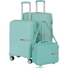 Mçs Polipropilen 3'lü Valiz Seti Orta & Kabin & Makyaj V374