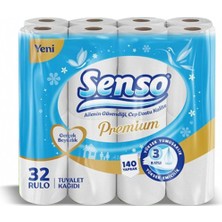 Senso Premium Tuvalet Kağıdı 3 Katlı 32'li x 2 Paket 64 Rulo