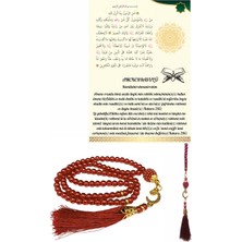 Popüler Sepet Namaz Tesbihi Vavlı 99'lu Cam Incili Amenerrasulü Dua Kartı Ile Fuşya Renk Hediyelik