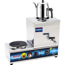 Kısmet Mzn 15 Lik Elektrikli Pleytli  10 Litre 1 Demlikli Çay Kazanı