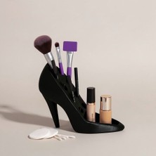 3D Tasarım Topuklu Ayakkabı Detaylı Makyaj Malz.organizeri