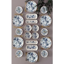 Yiğit Seramik Züccaciye Blue Kitchen Model 6 Kişilik 20 Parça Modern Kahvaltı - Brunch Takımı