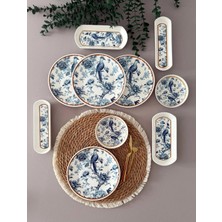 Yiğit Seramik Züccaciye Blue Kitchen Model 4 Kişilik 10 Parça Modern Kahvaltı - Brunch Takımı