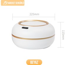 Silabor Masaüstü Akıllı Sensörlü Mini Saklama Kutusu, Küçük ve Şık Ev Tipi Çöp Kutusu, Yatak Odası Için 2 Litre