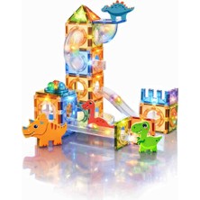 Manyetik Tiles Light Versiyon 64 Parça Manyetik Eğitici Oyuncak Yapı Blokları