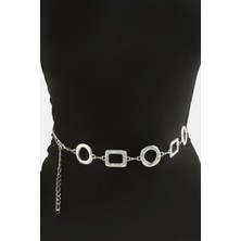 Uluora Kare Halka Metal Zincir Kemer