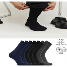 Ozzy Socks 3 Çift Siyah Lacivert Füme Viskon Dikişsiz Rahat Nefes Alabilir Erkek Soket Çorap Seti