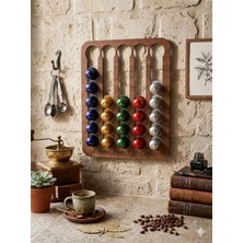 İDA Craft Ahşap hediyelik isim yazılır  Nespresso Kahve Kapsül Tutucu Stand 30 kapsül