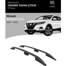 Turtle Nıssan Qashqaı (J11) 2014-2020 Crown Tavan Çıtası -Siyah