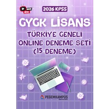 Pegem Kampüs 2026 KPSS Lisans GYGK Türkiye Geneli Online Deneme Seti (15 Denem