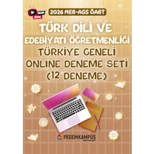 Pegem Kampüs 2026 MEB-AGS ÖABT Türk Dili ve Edebiyatı Öğretmenliği Türkiye Gen