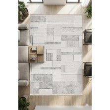 Çerkez Halı Bern Collection %100 Bambu Kadife Yumuşak Yüzey Yıkanabilir Kolay Temizlenebilir Özel Kesim Halı 104GRİ