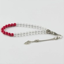 Uluora Mercan-Buzlu Kuvars Doğaltaş Tesbih 8 mm