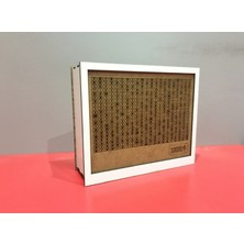 Diken Store Beyaz Ahşap Kumbara Para Biriktirme Kutusu Açılamaz Tema ile Eğlenceli Tasarım