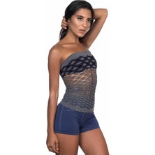 İlkyaz Fashion Ieg™ Gri Mı Emay 5034 Fantazi Büstiyer Atlet Korse