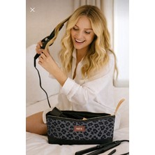 Mor Bebe Premium Leopar Saç Şekillendirici Çantası I Saç Düzleştirici Çantası I Saç Maşası Çantası I 38X16X16